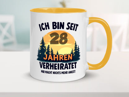 Ich bin Verheiratet | 28. Hochzeitstag Ehepaar v2 lustiger Spruch Geschenk