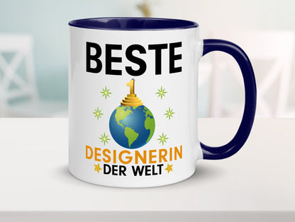 Welt Beste Designerin | Mode lustiger Spruch Geschenk Humor Geschenkidee Tasse