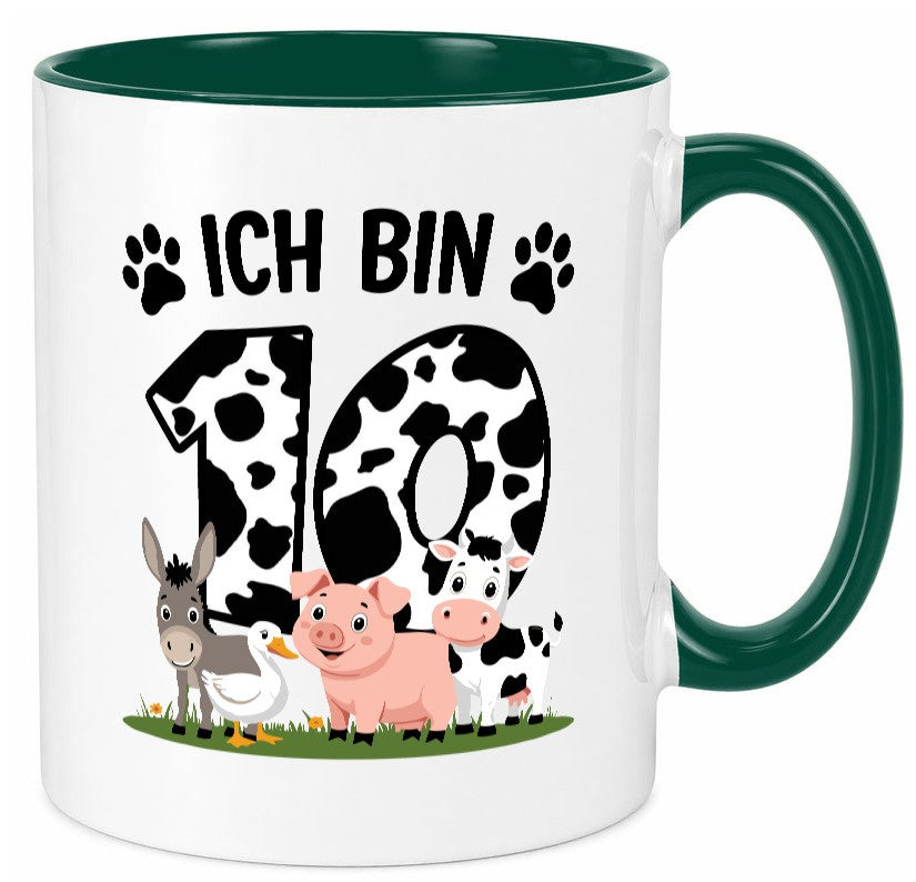 10 Geburtstag | Jahre Farmer Kind lustiger Spruch Geschenk Geschenkidee Tasse