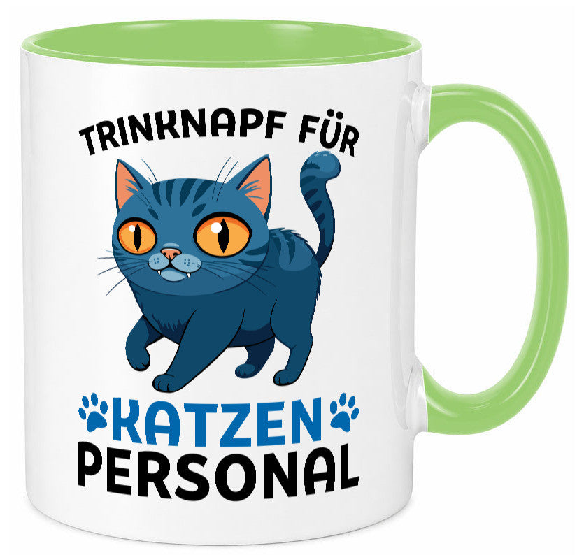 Katzen Personal | Katzenbesitzer Tasse Katze Humor vl2 Tierliebhaber