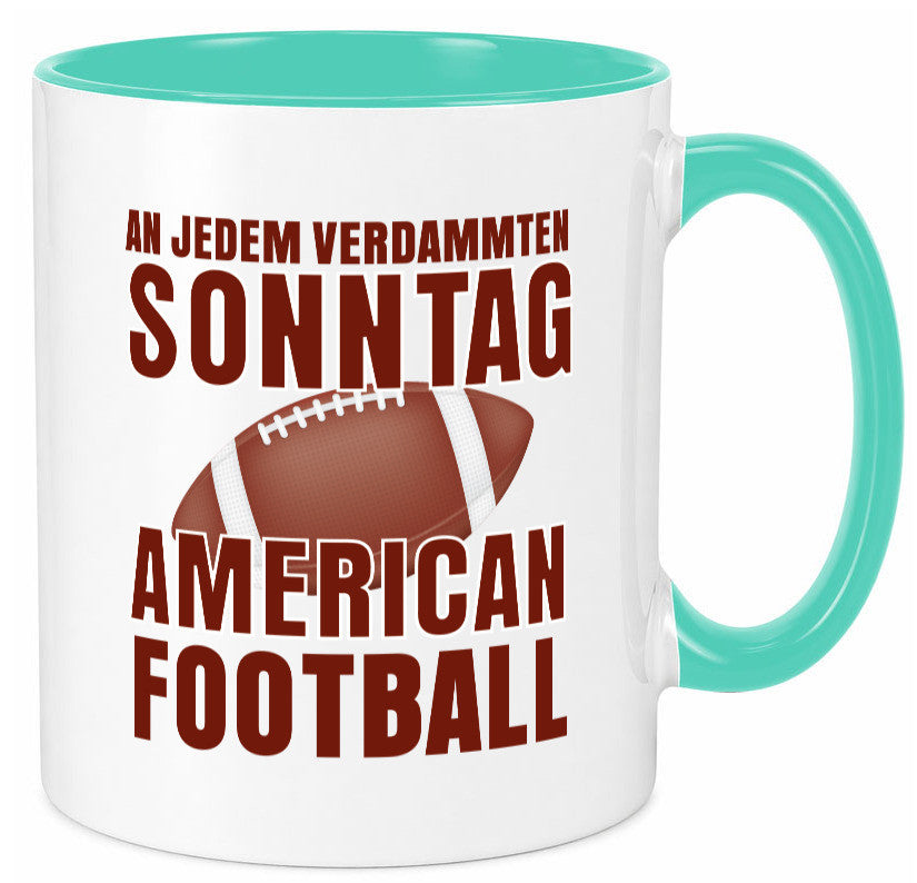 American Football | Sportfan Motiv jeden Sonntag Humor Geschenkidee Tasse
