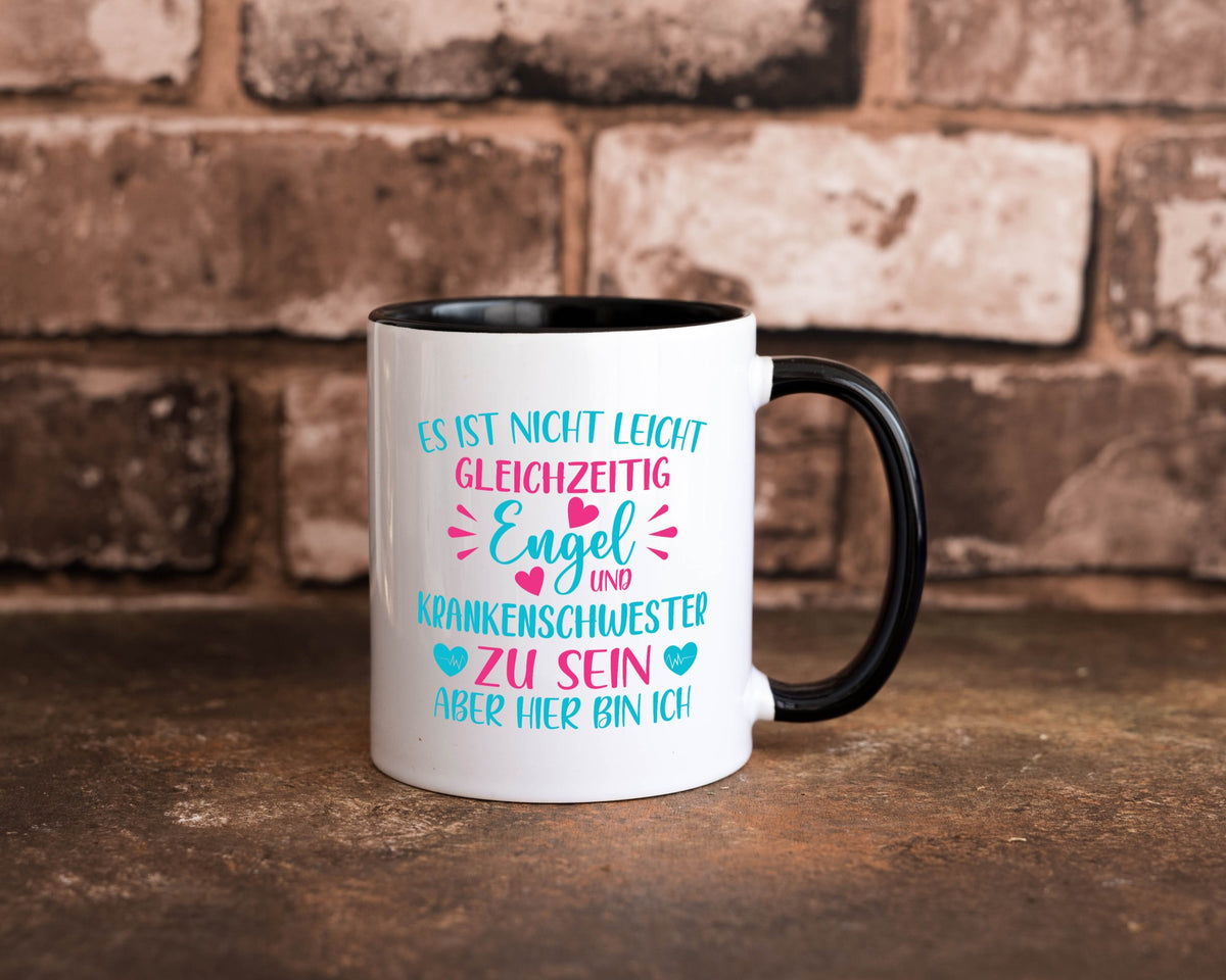 Gleichzeitig Engel und Krankenschwester | Herzschlag Humor Geschenkidee Tasse
