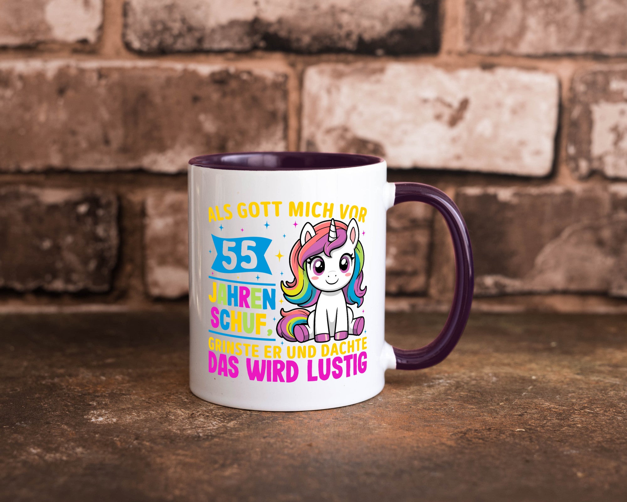 55. Geburtstag | Als Gott mich schuf 40 Jahre v2 lustiger Spruch Geschenk