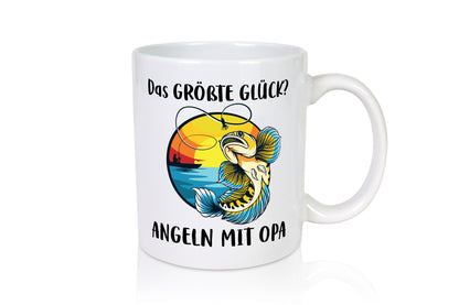 Das größte Glück angeln mit Opa | Angler Geschenkidee Familie Humor Tasse