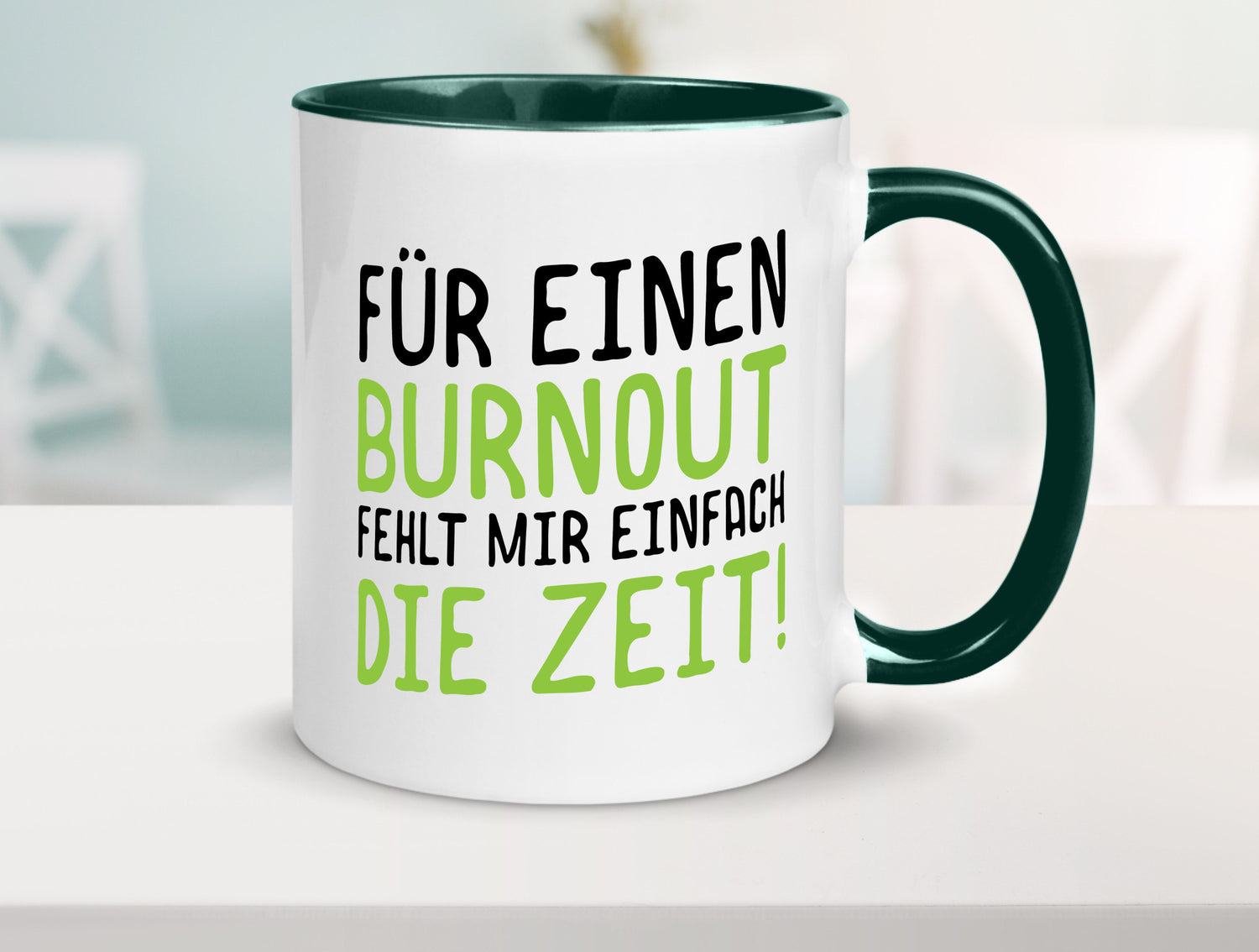 Für Burnout fehlt die Zeit | Stress Arbeit Kollegen Geschenkidee Büro Humor