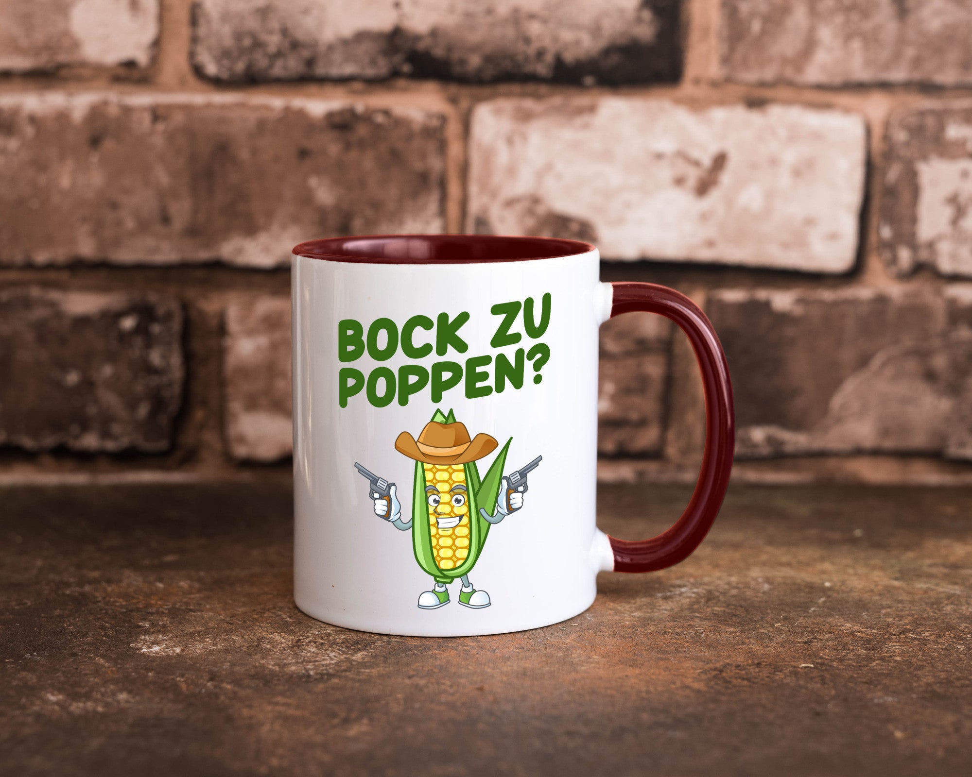 Bock auf Poppen | Mais Lustig Geschenk Humor Geschenkidee lustiger Spruch Tasse
