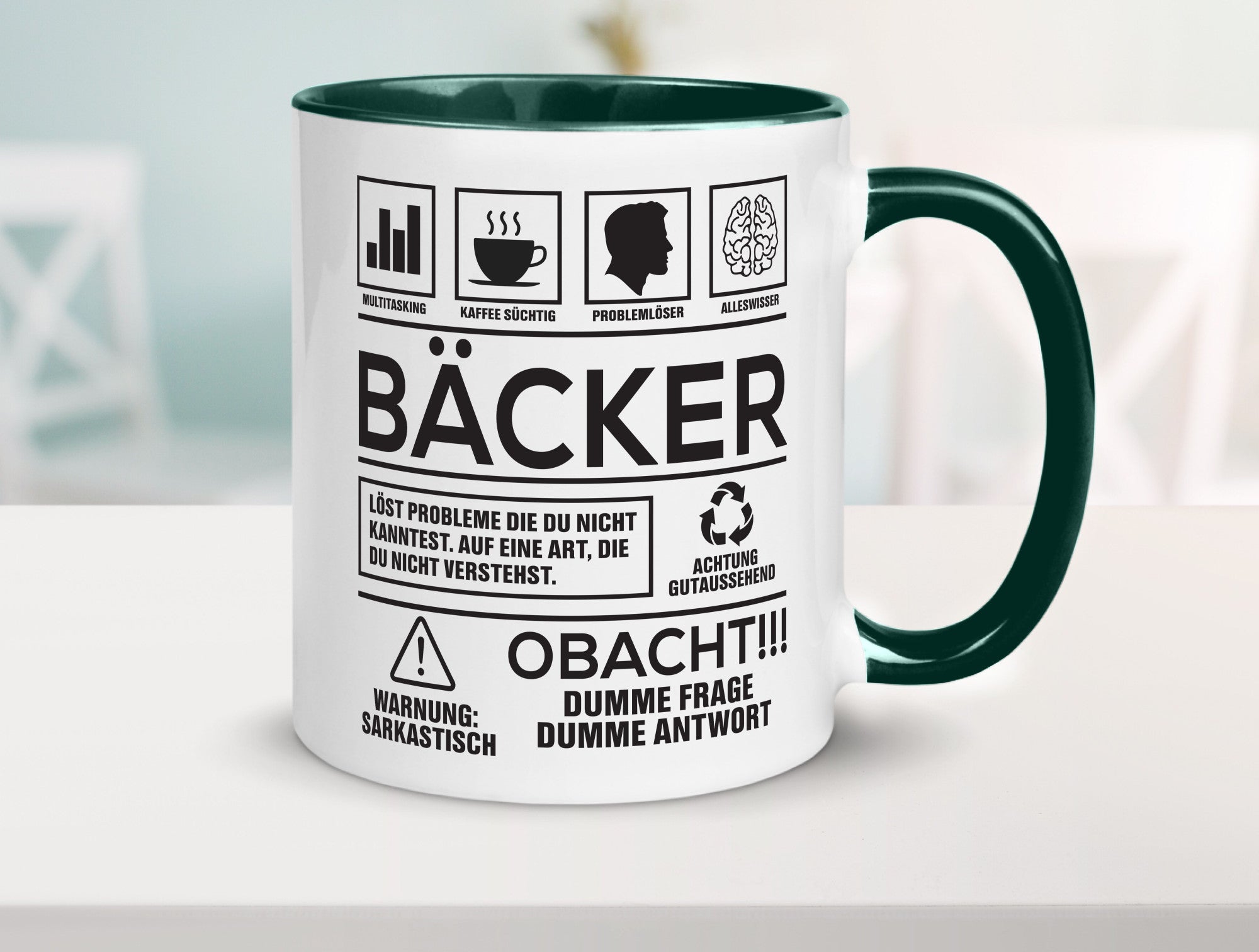 Achtung Probleme Bäcker | Bäckerei Backen Konditor Geschenk Humor Geschenkidee