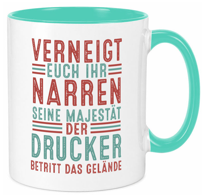 Verneigt euch: Drucker | Druckerei Print Medien v2 Geschenkidee Humor Tasse