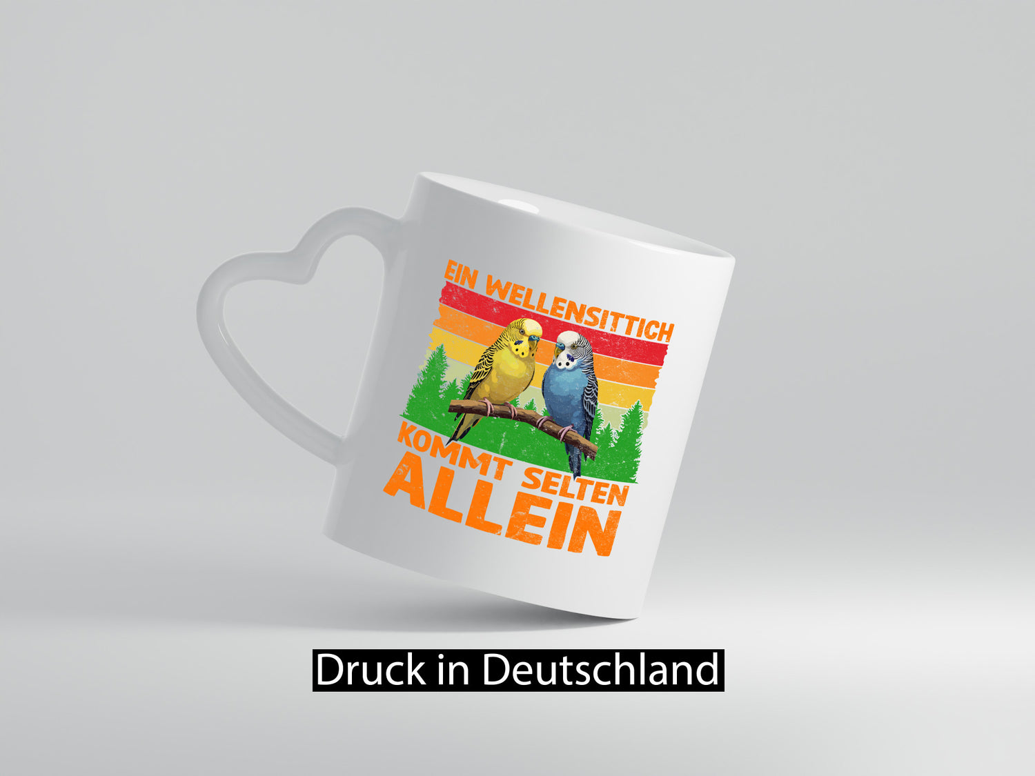 Ein Wellensittich kommt selten allein | Geschenk Humor Geschenkidee lustiger