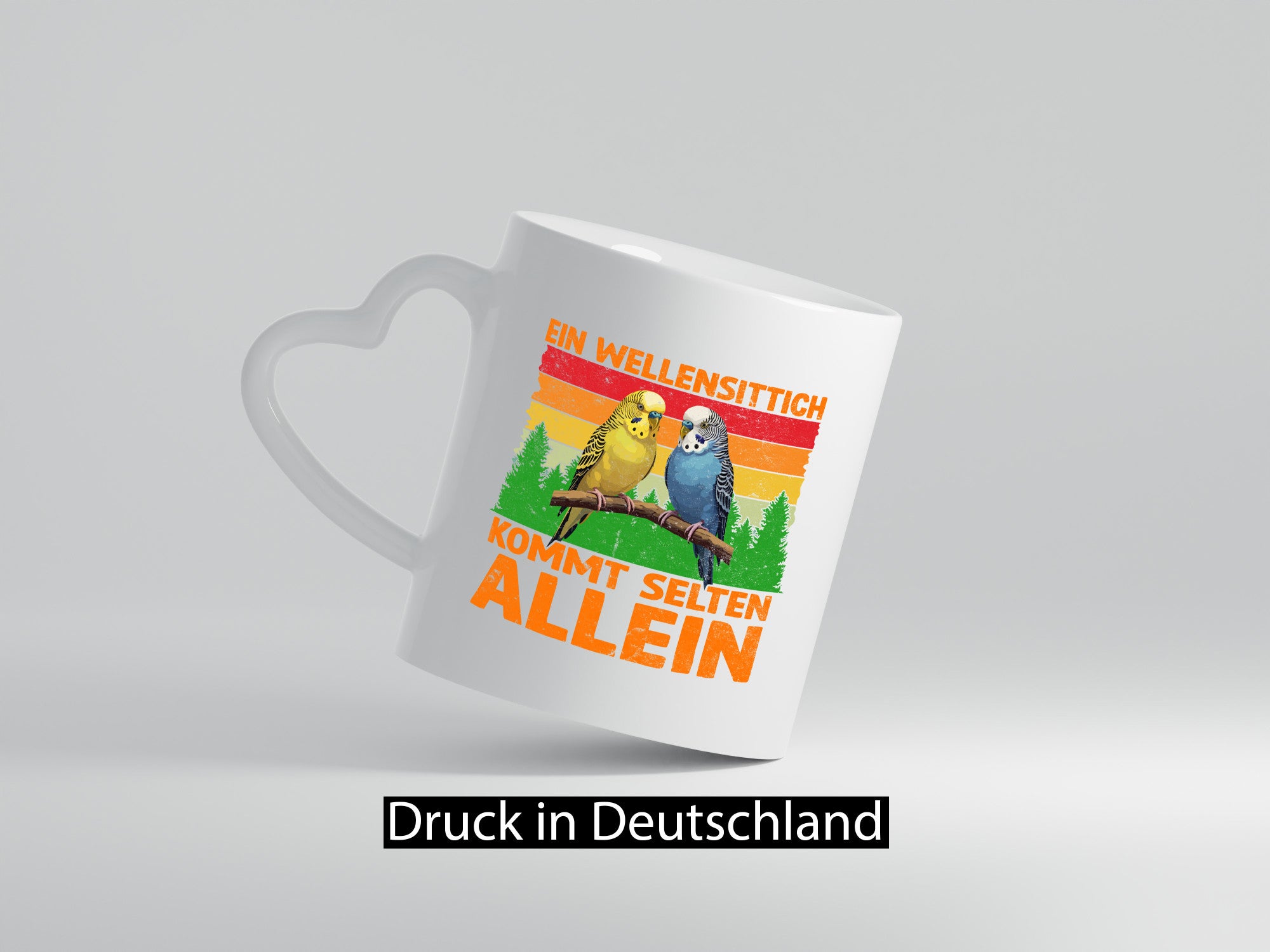 Ein Wellensittich kommt selten allein | Geschenk Humor Geschenkidee lustiger