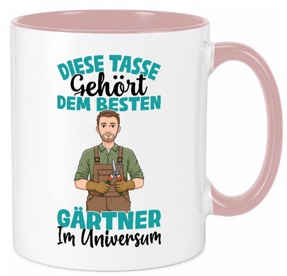 Im Universum: Gärtner | Gartenbau Geschenkidee Humor Tasse