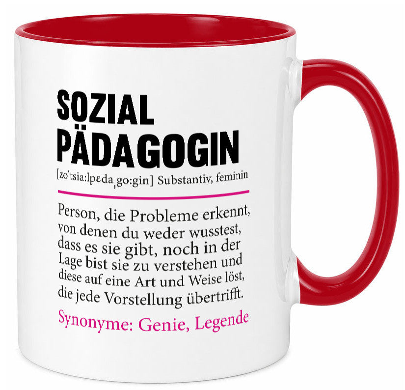 Sozialpädagogin | Spruch lustig Humor Pädagogin v2 Geschenkidee Geschenk Tasse