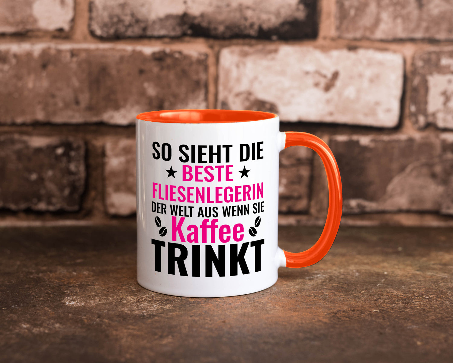 Kaffee trinkt: Fliesenlegerin | Fliesenlegen Bau Humor Geschenkidee Tasse