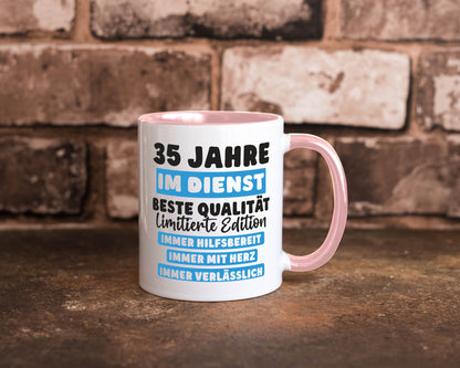 35 Jahre im Dienst | Jubiläum Arbeit v6 lustiger Spruch Geschenk Kollegen Büro