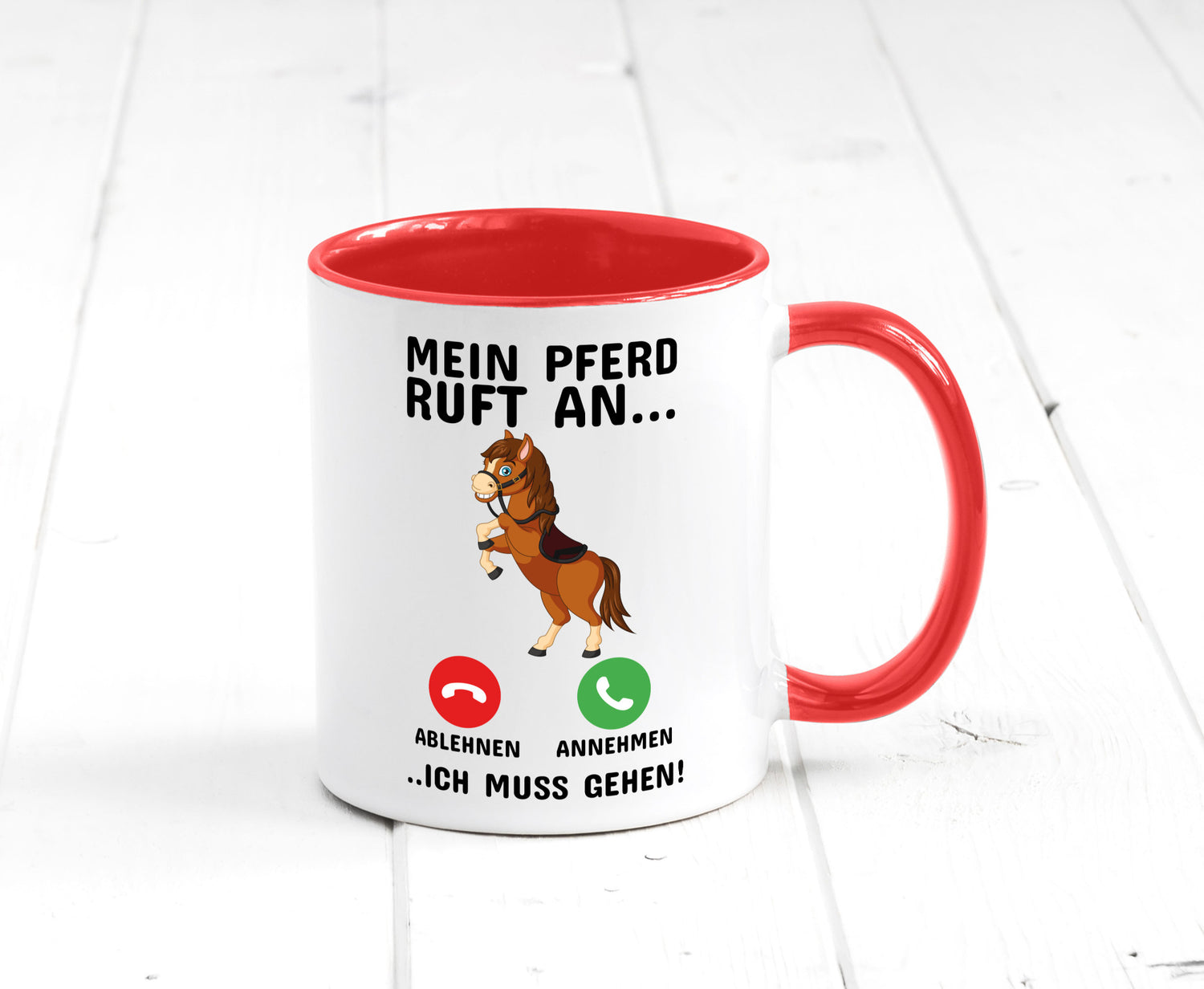 Mein Pferd ruft an Humor Geschenkidee Tasse
