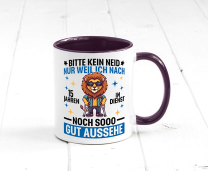 15 Jahre im Dienst | Arbeitsjubiläum Arbeit lustig Kollegen Büro Geschenk Tasse