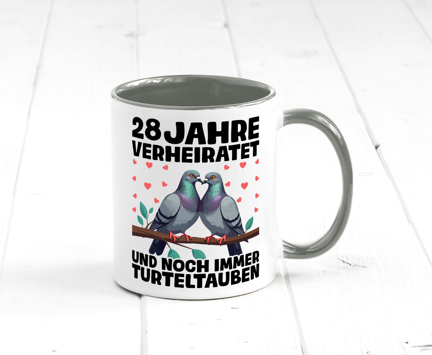 28 Jahre verheiratet | Turteltauben Ehe Ehepaar Geschenk Humor Geschenkidee