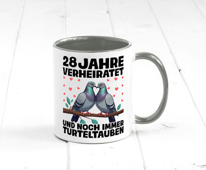 28 Jahre verheiratet | Turteltauben Ehe Ehepaar Geschenk Humor Geschenkidee
