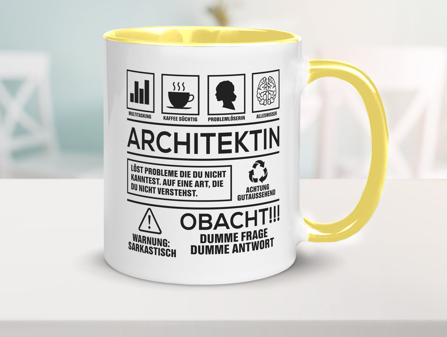 Achtung Probleme Architektin | Architektur Büro lustig Arbeit Kollegen Geschenk