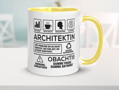 Achtung Probleme Architektin | Architektur Büro lustig Arbeit Kollegen Geschenk