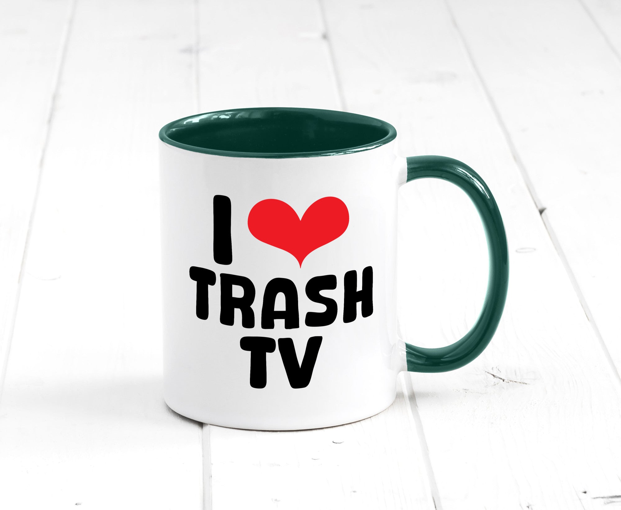 I love Trash TV | v2 lustig Humor Geschenkidee Geschenk Tasse