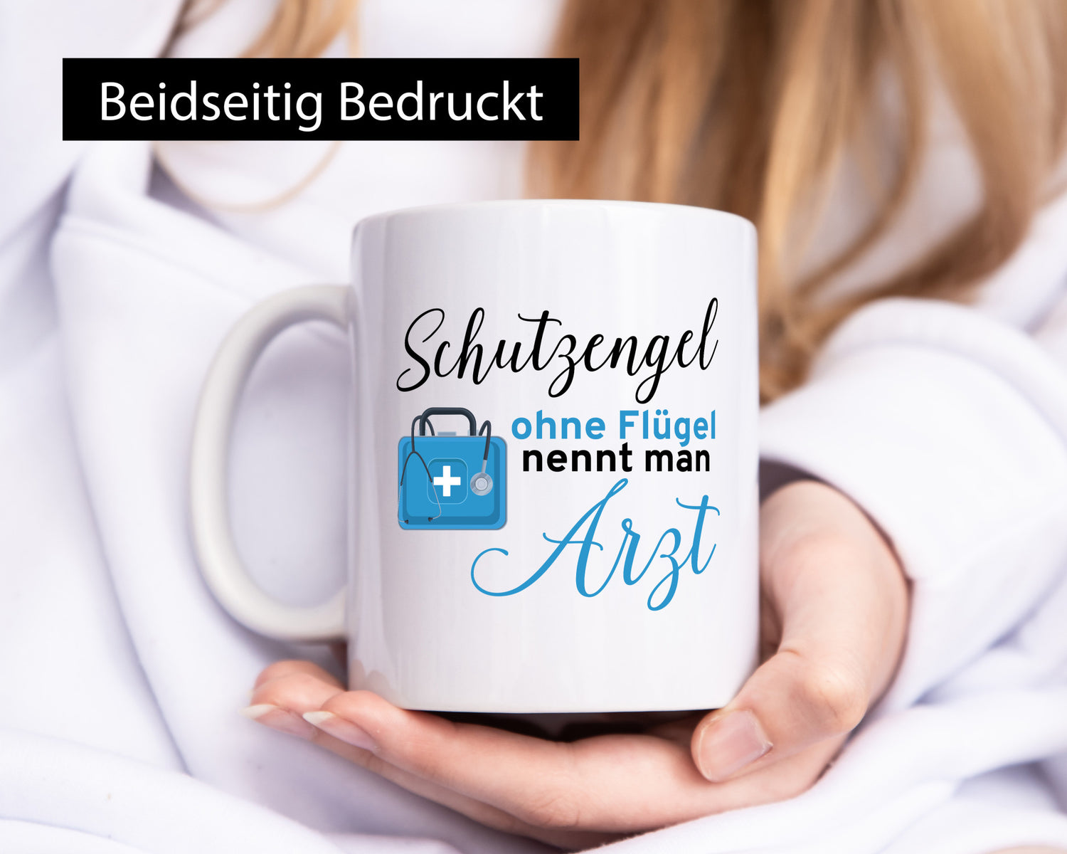 Schutzengel ohne Flügel | Arzt Ärztin Puls Herzschlag Humor Geschenkidee Tasse