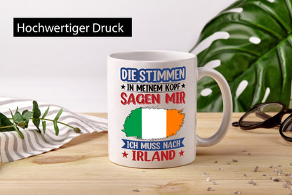 Irland | Urlaub Stimmen in meinem Kopf Traumland Geschenk Humor Geschenkidee