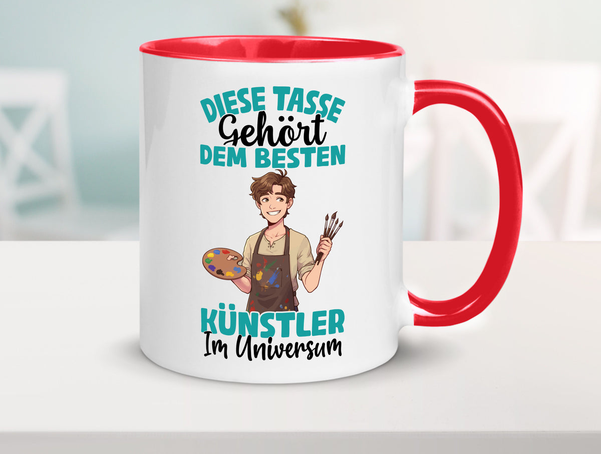 Im Universum: Künstler | Kunst Geschenkidee Humor Tasse