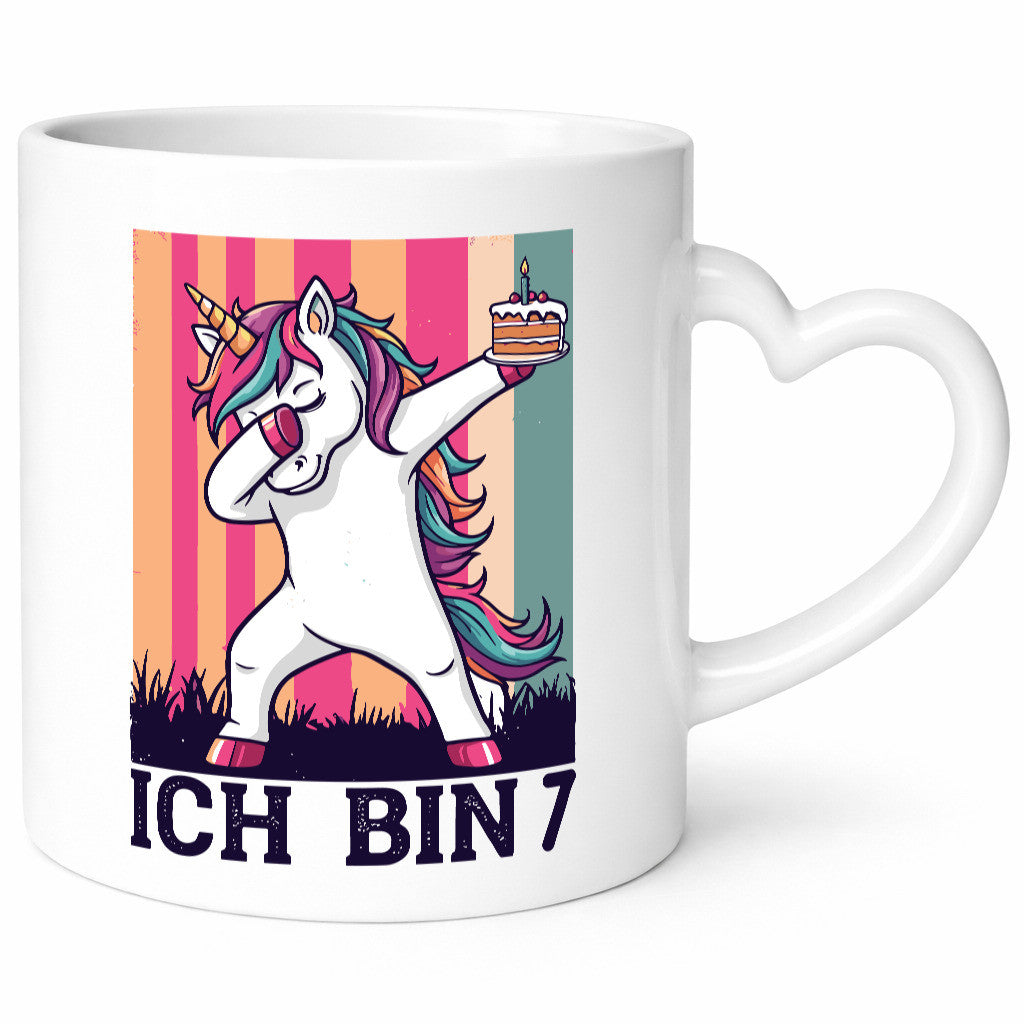 7 Geburtstag | Einhorn Damping Mädchen Geschenkidee Humor Tasse