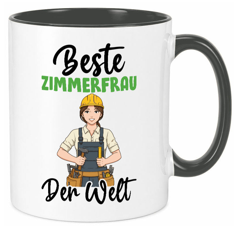 Beste Zimmerfrau| Holzbau | Handwerkerin v2 Geschenk Humor Geschenkidee