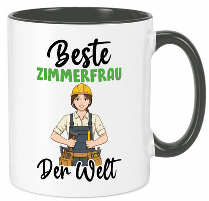 Beste Zimmerfrau| Holzbau | Handwerkerin v2 Geschenk Humor Geschenkidee