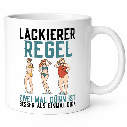 Lackierer Regel | Autolackierer Dünn oder Dick auftragen Geschenkidee Humor