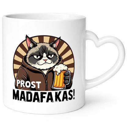 Prost Madafakas | Biertrinker Böse Katze Geschenk Tierliebhaber Humor lustiger