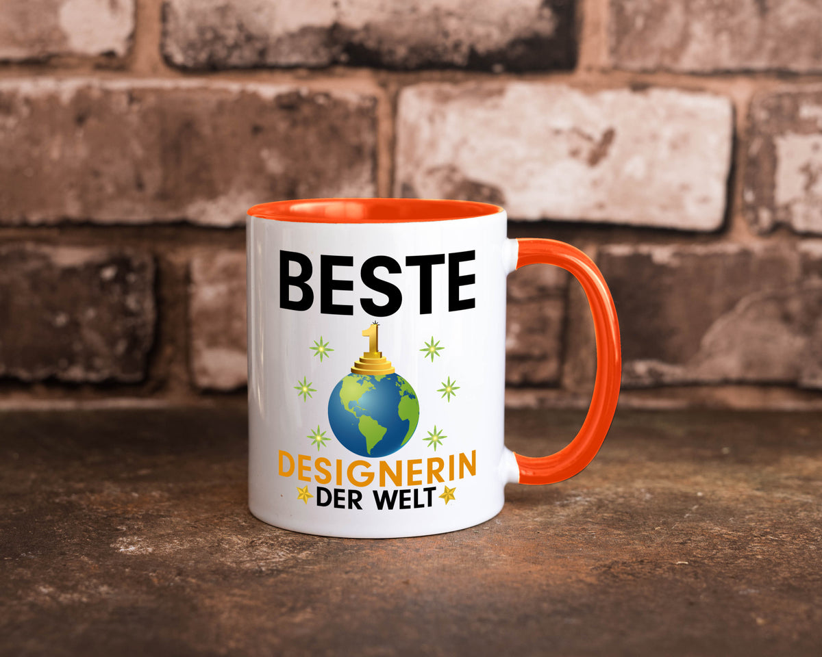 Welt Beste Designerin | Mode lustiger Spruch Geschenk Humor Geschenkidee Tasse