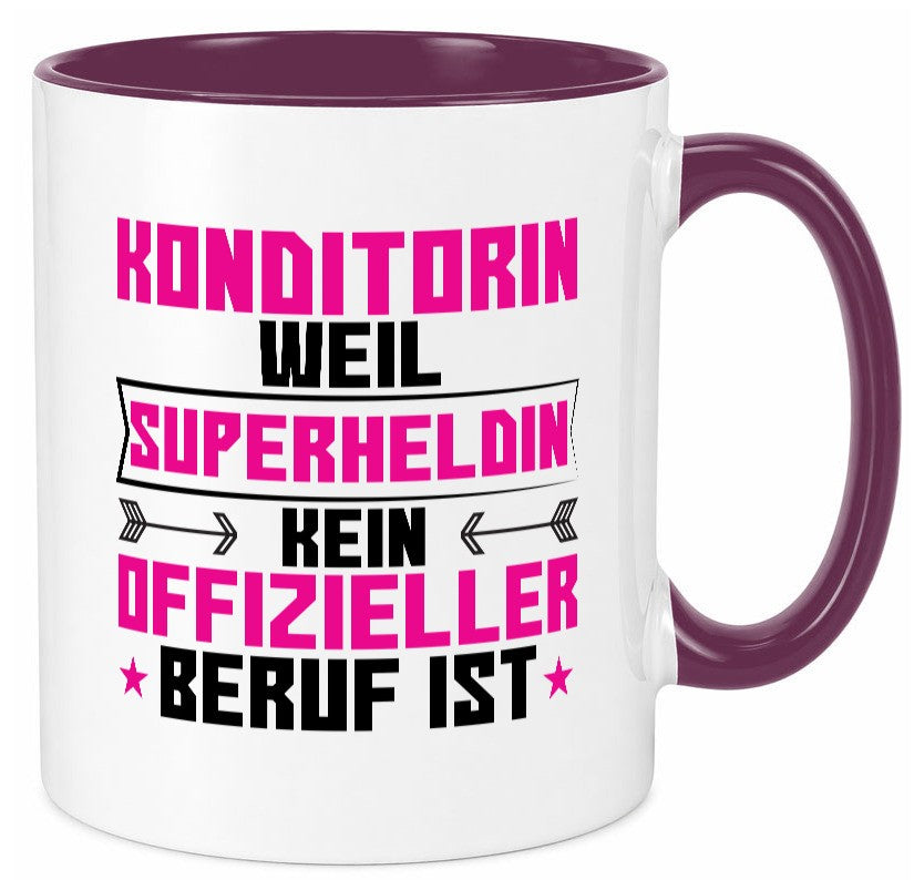 Superheldin Konditorin | Konditorei lustig Humor Geschenkidee Geschenk Tasse