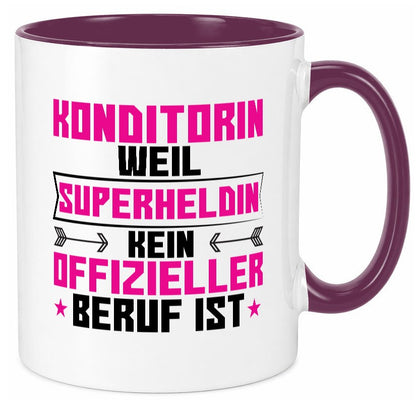 Superheldin Konditorin | Konditorei lustig Humor Geschenkidee Geschenk Tasse