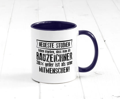 Neuste Studien: Bauzeichner | Zeichner Humor Geschenkidee Tasse