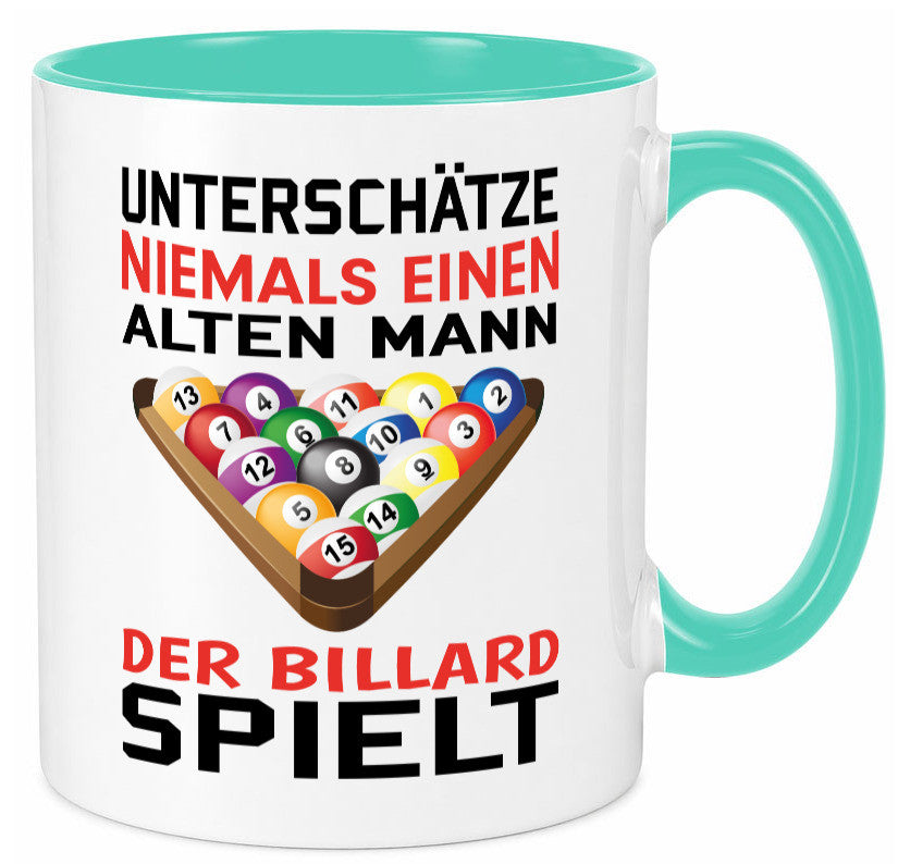 Billardspieler Humor | Männer Tasse Billard spielen lustiger Spruch Geschenk
