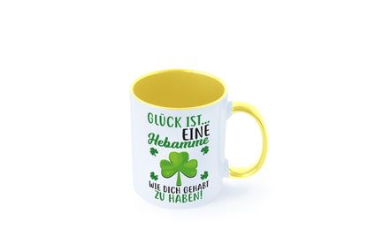 Hebamme Dankeschön | Dankes Tasse Kleeblätter Glück Humor Geschenkidee