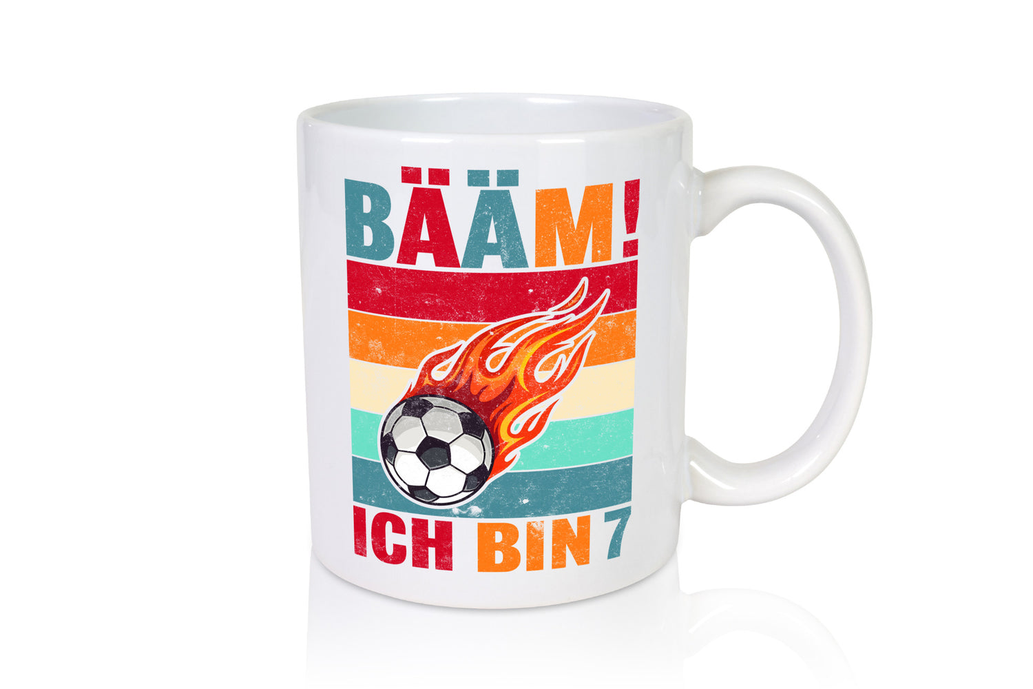 7. Geburtstag | Bääm ich bin 7 Fußball lustig Geschenkidee Geschenk Tasse
