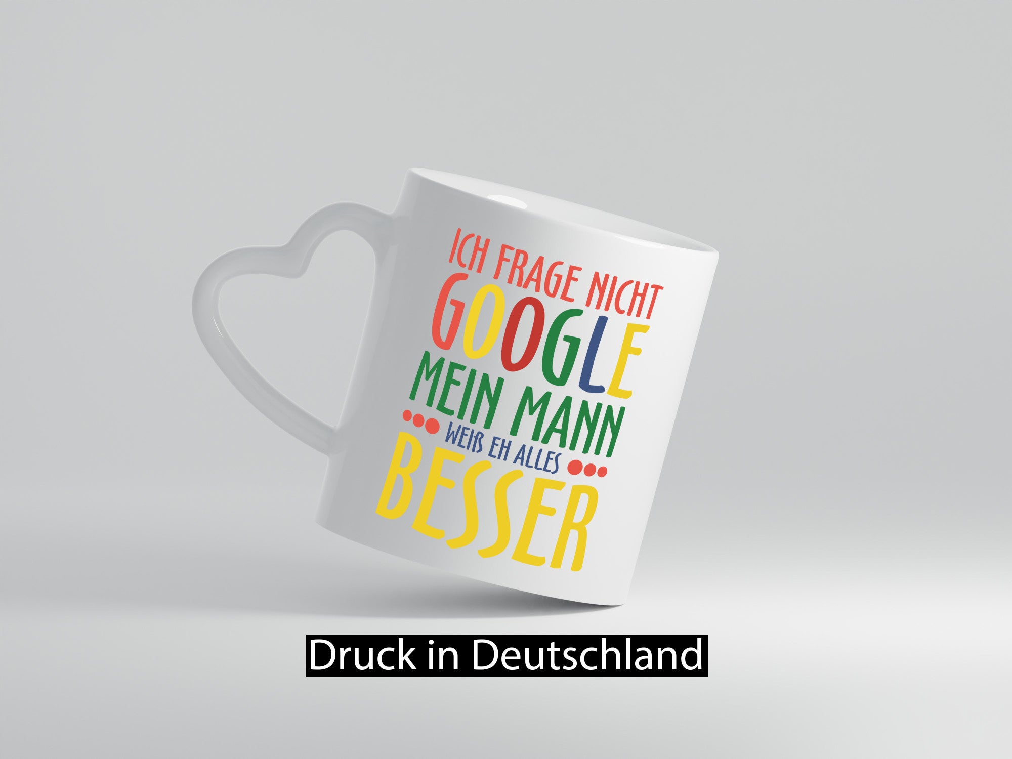 Mann weiß alles besser | Ehe Google Partnerschaft Humor Geschenkidee Tasse