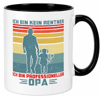 Kein Rentner bin Profesioneller Opa | Groß vater lustig Familie Geschenkidee Tasse