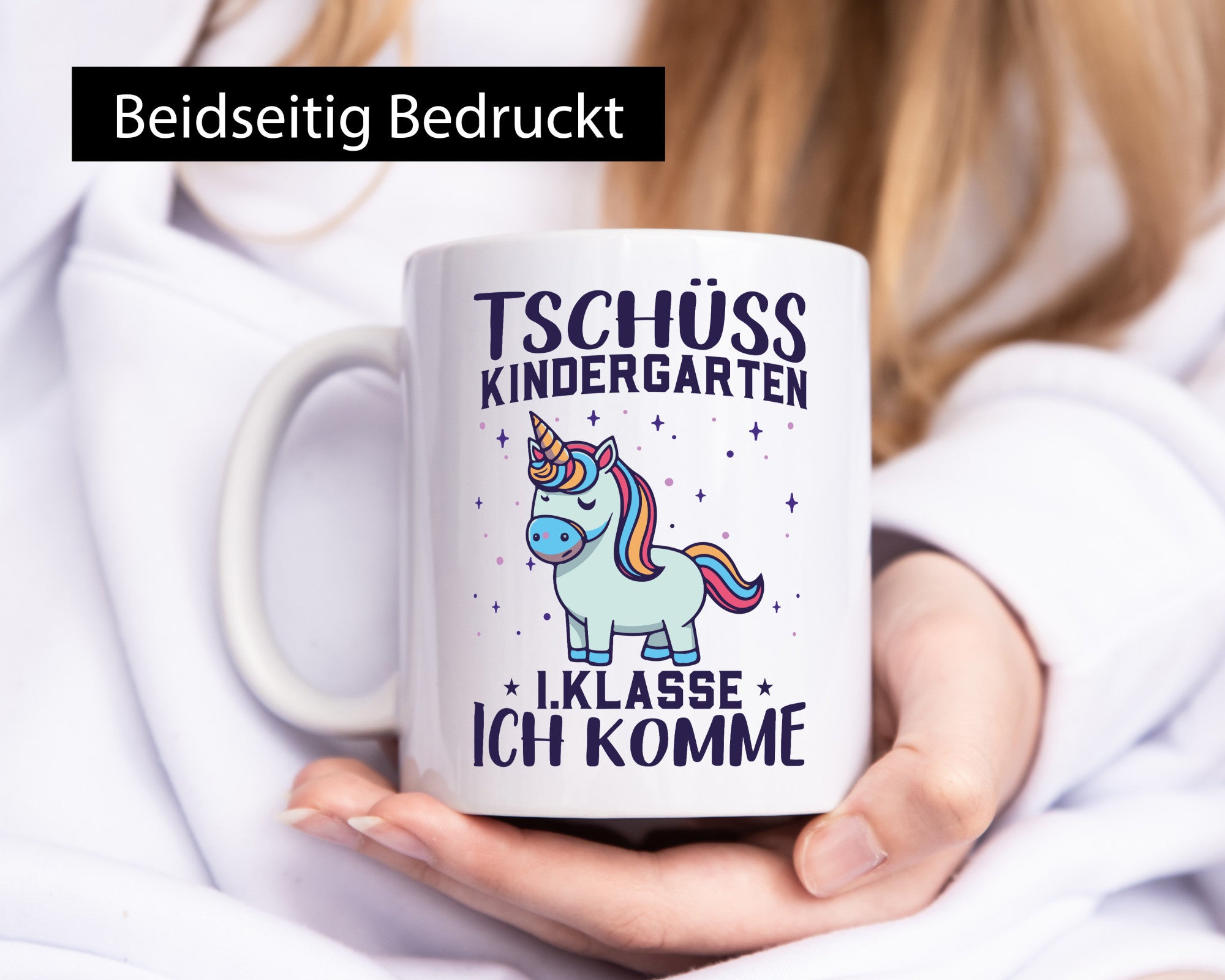 Kindergarten, jetzt 1. Klasse | Einhorn Geschenkidee Humor Tasse