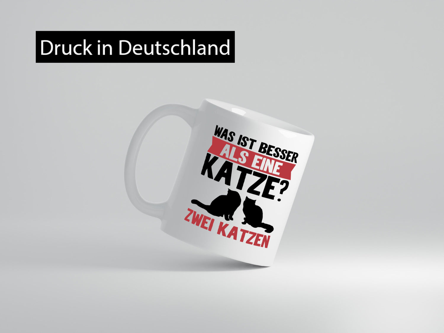 Zwei Katzen lustig Tierliebhaber Humor Geschenk Tasse