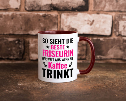 Kaffee trinkt: Friseurin | Friseuse Frisörin lustig Humor Geschenkidee Geschenk