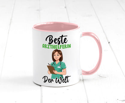 Beste Arzthelferin | Fachangestellte Medizin v2 Geschenkidee Humor Tasse