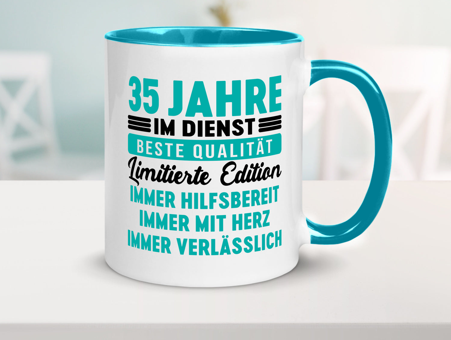 35 Jahre im Dienst | Jubiläum Arbeit v5 lustig Kollegen Büro Geschenk Tasse