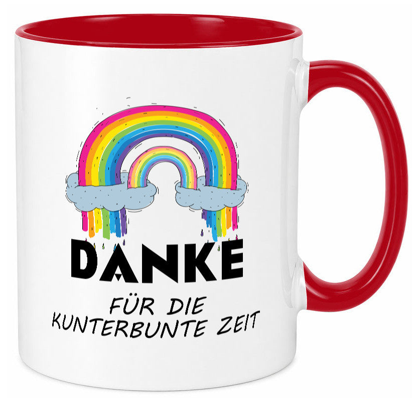 Danke für die Kunderbunte Zeit | Regenbogen lustiger Spruch Geschenk Humor