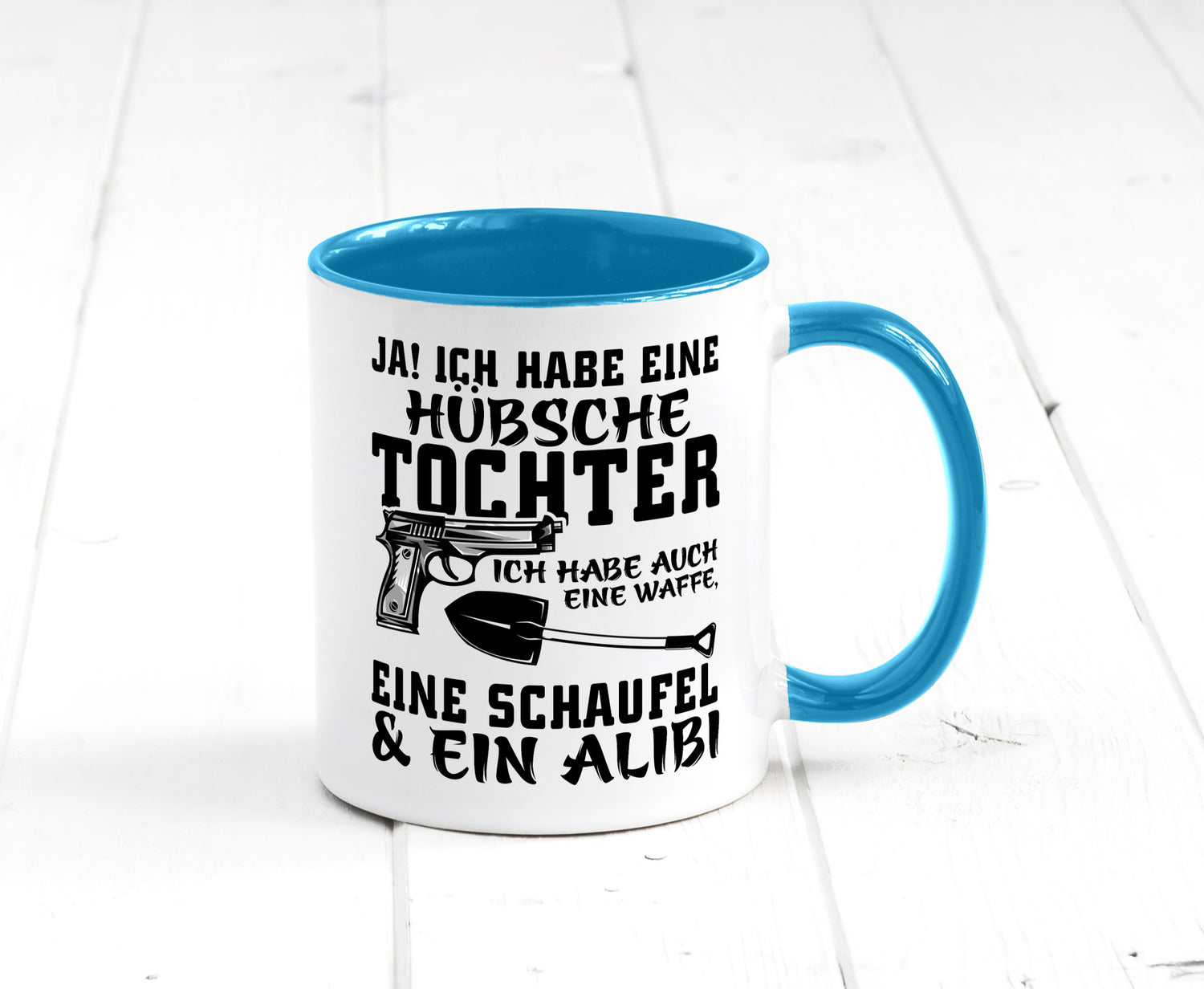 Hübsche Tochter Geschenk Familie Geschenkidee lustiger Spruch Tasse