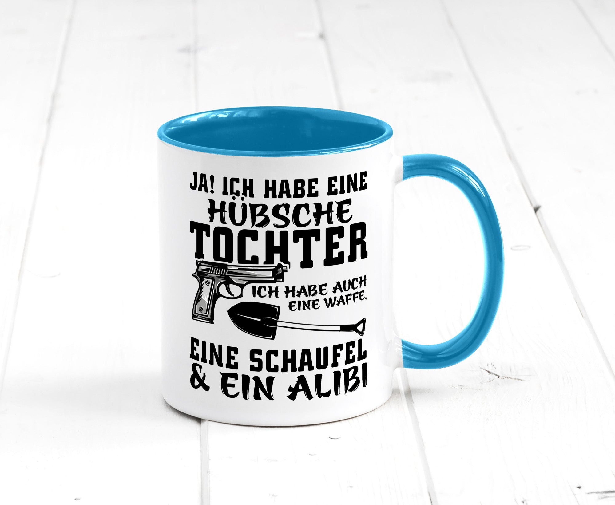 Hübsche Tochter Geschenk Familie Geschenkidee lustiger Spruch Tasse